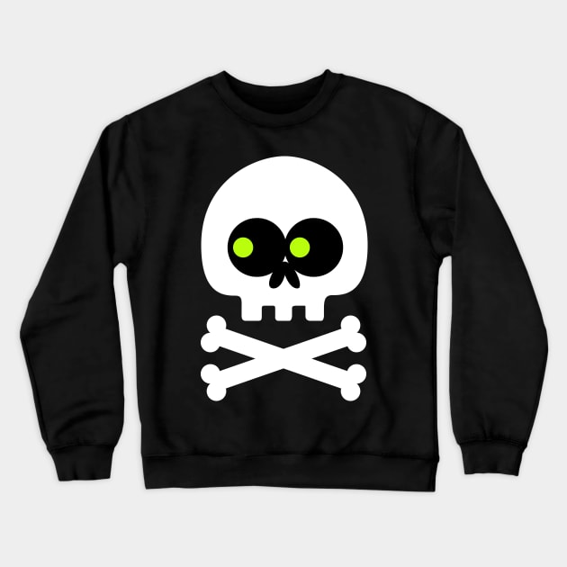 Skull Crossbones Emoji Crewneck Sweatshirt by vo_maria